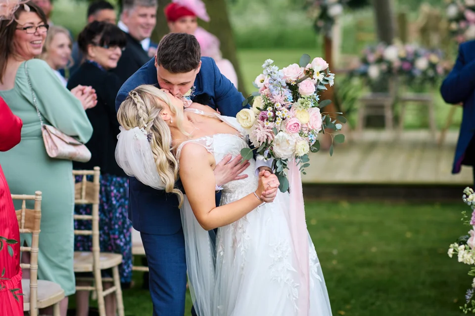 A moment from Abbey & Daniel’s wedding at Bateman’s Barns