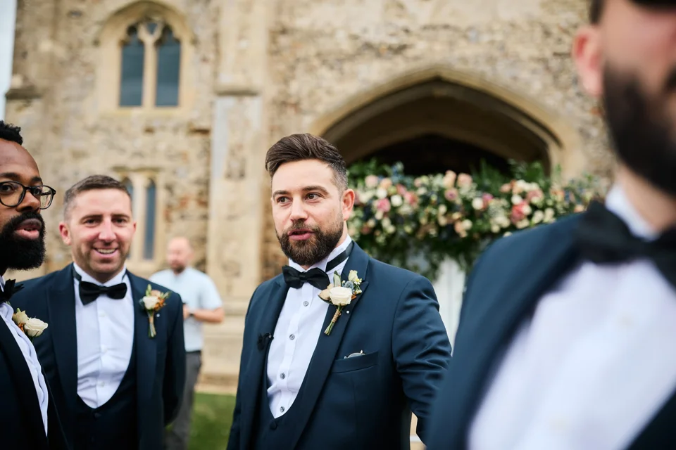 A moment from Alisa & Sam’s wedding at Pentney Abbey