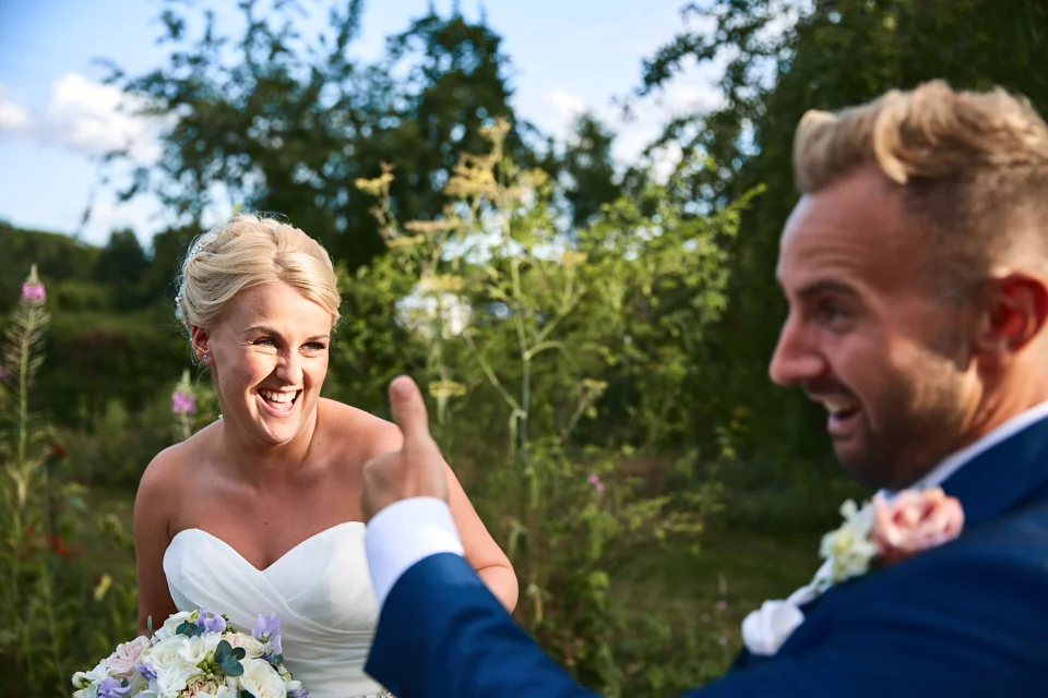 A moment from Katie & Callum’s wedding at Glebe Farm Barn