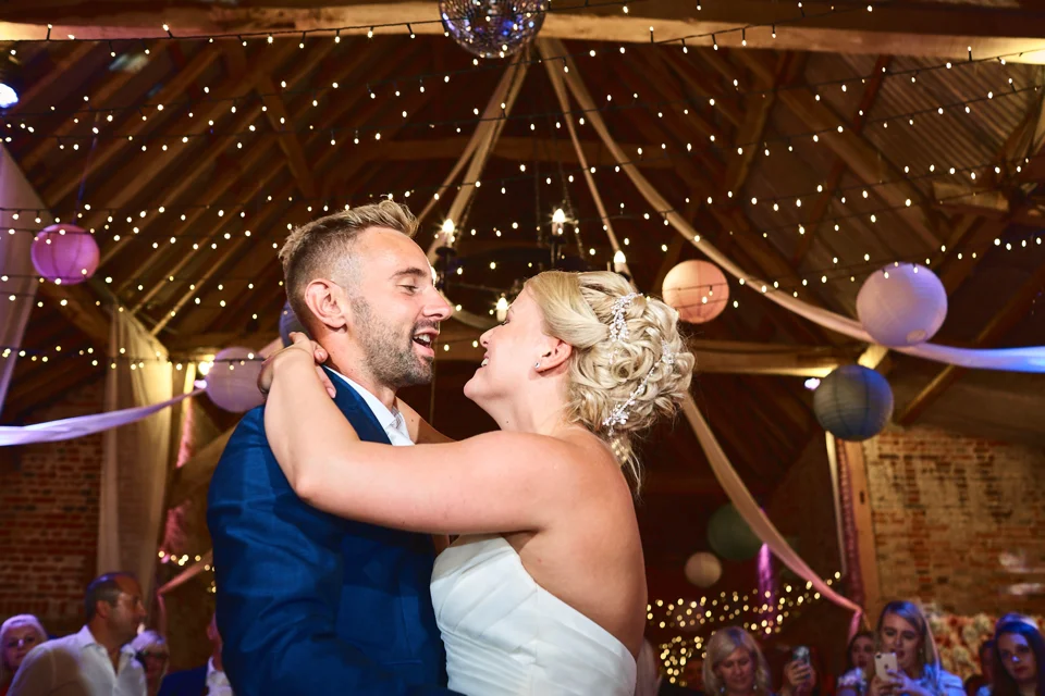 A moment from Katie & Callum’s wedding at Glebe Farm Barn