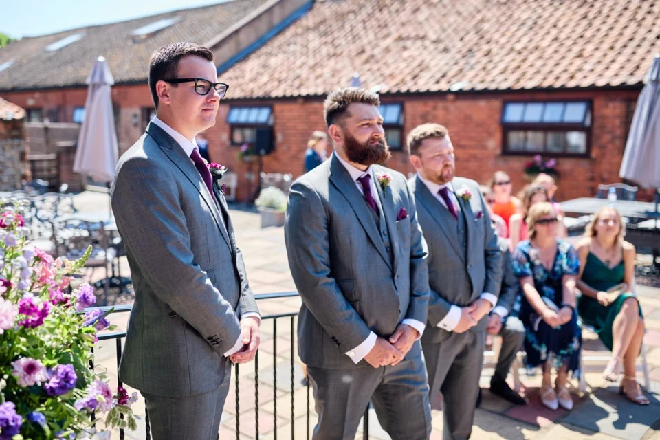 A moment from Steph & Kris’s wedding at Dairy Barns