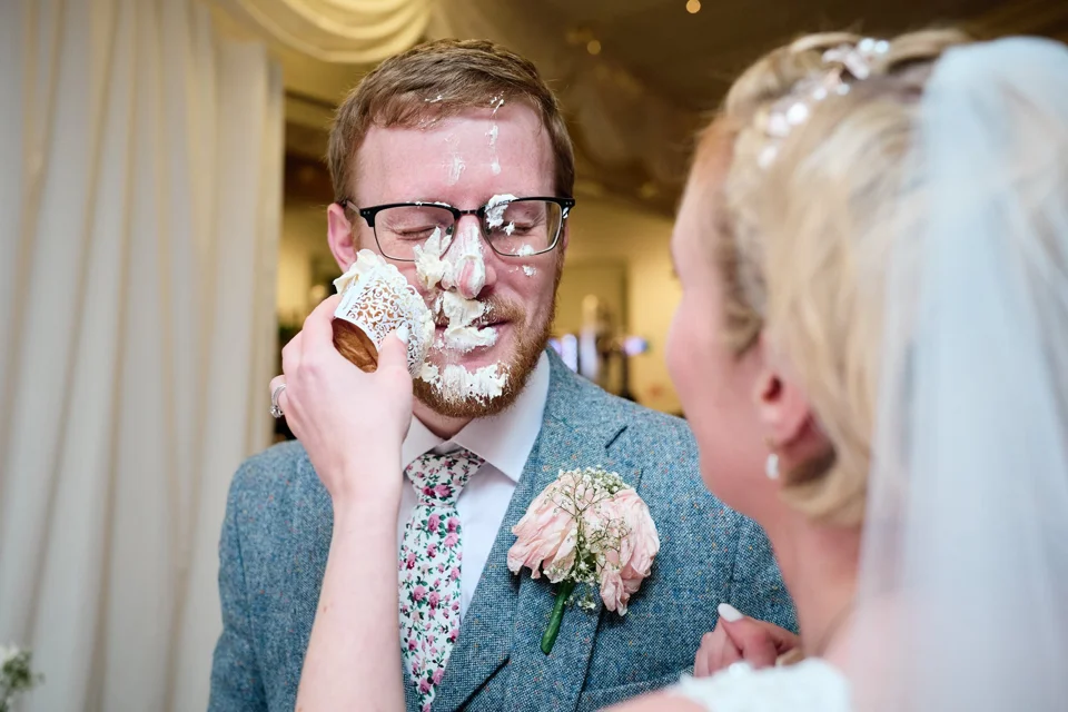 A moment from Faye & Paul’s wedding at Ivy House Country Hotel