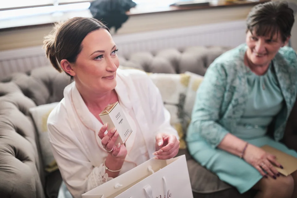 A moment from Tracey & James’s wedding at Hunters Hall