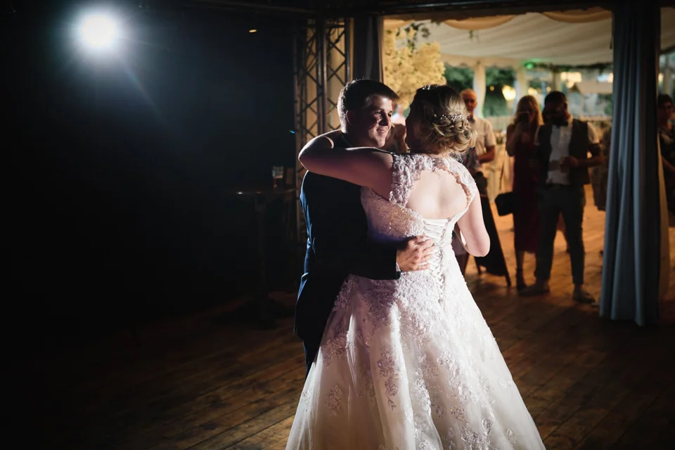 A moment from Harriet & Mark’s wedding at Hockwold Hall